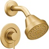 image:imageMoen Align Matte Black PosiTemp Pressure Balancing EcoPerformance Modern Shower Trim Kit Valve Required T2192EPBLBrushed Gold