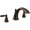 image:imageMoen Brantford Brushed Nickel TwoHandle Deck Mount Roman Tub Faucet Trim Kit Valve Required T933BNOil Rubbed Bronze