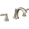 image:imageMoen Brantford Chrome 2Handle Deck Mount Roman Tub Faucet Trim Kit Valve Required T4943Brushed Nickel