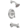 image:imageMoen Brantford Chrome Pressure Balancing Modern Bathtub and Shower Trim Kit with Shower Head Shower Handle and Tub Spout Shower Faucet Set PosiTemp Valve Required T62153EP