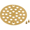 image:imageMoen Brushed Gold 4Inch ScrewIn Shower Strainer Drain Cover 102763BG