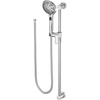 image:imageMoen Brushed Nickel 5Function Massaging Handshower with Toggle Pause Includes 30Inch Slide Bar and 69Inch Hose 3671EPBNChrome