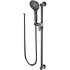 image:imageMoen Brushed Nickel 5Function Massaging Handshower with Toggle Pause Includes 30Inch Slide Bar and 69Inch Hose 3671EPBNMatte Black