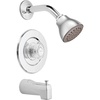 image:imageMoen Chrome Chateau Tub and EcoPerformance Shower Trim Featuring Showerhead Shower Knob and Tub Spout Valve Required T471EPPack of 12