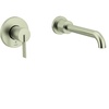 image:imageMoen Cia Brushed Gold Single Handle Wall Mount Tub Filler High Flow Tub Faucet with 10 Spout Reach WT6221BGBrushed Nickel
