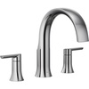 image:imageMoen Doux Chrome TwoHandle High Arc DeckMount Roman Tub Faucet Trim Valve Required TS983Chrome