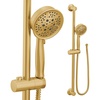 image:imageMoen EcoPerformance Chrome FourFunction Removable Handheld Showerhead with 69InchLong Hose and WallMounted Slide Bar 3667EPBrushed Gold