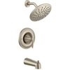 image:imageMoen Eva Brushed Nickel Tub and Shower Faucet Trim with EcoPerformance Rainshower Valve Required T2233EPBNBrushed Nickel