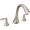 image:imageMoen Eva OilRubbed Bronze Transitional TwoHandle Deck Mount Roman Tub Faucet Trim Kit Valve Required T943ORBBrushed Nickel