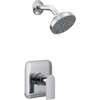 image:imageMoen Genta LX MCORE 2Series Shower Trim Kit with Showerhead and Lever Handle Valve Required Matte Black UT2472EPBLChrome