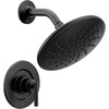 image:imageMoen Gibson Chrome PosiTemp Pressure Balancing Modern Shower Trim with 8Inch Rain Shower Head Valve Required T3002EPMatte Black