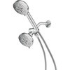 image:imageMoen Hydro Energetix High Pressure Dual Shower Head with Handheld Spray Combo 8 Shower Head Spray Settings Chrome Finish 200C0