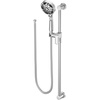 image:imageMoen Matte Black 5Function Massaging Handshower with Toggle Pause Includes 30Inch Slide Bar and 69Inch Hose 3670EPBLChrome