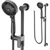 image:imageMoen Matte Black 5Function Massaging Handshower with Toggle Pause Includes 30Inch Slide Bar and 69Inch Hose 3670EPBLMatte Black