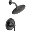 image:imageMoen T2282EPBL Dartmoor Shower Only System with EcoPerformance Rainshower Showerhead Valve Required Matte BlackMatte Black