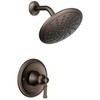 image:imageMoen T2282EPBL Dartmoor Shower Only System with EcoPerformance Rainshower Showerhead Valve Required Matte BlackOil Rubbed Bronze