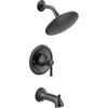 image:imageMoen T2283EPORB Dartmoor Tub Shower Faucet System with Rainshower Showerhead without Valve Oil Rubbed BronzeMatte Black