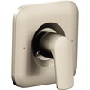 image:imageMoen T2811BL Rizon PosiTemp Pressure Balancing Modern Shower Trim Kit Valve Required Matte BlackBrushed Nickel