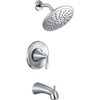 image:imageMoen T2843EP Glyde Tub Shower Faucet System with Rainshower Showerhead without Valve ChromeChrome