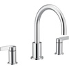 image:imageMoen T6223 Cia 2Handle HighArc Deck Mount Roman Tub Faucet Trim Kit Valve Required ChromeChrome