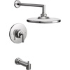 image:imageMoen TS22003EP Arris PosiTemp Pressure Balancing Modern Tub and Shower Trim Kit with 10Inch EcoPerformance Rainshower Valve Required ChromeChrome