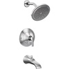 image:imageMoen TS2203BL Doux PosiTemp Pressure Balancing Tub and Shower Trim Kit Black Shower Head and Handle Set with Bathtub Spout Shower Lever Handle Bathtub Shower Combo Valve Required Matte BlackChrome