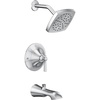 image:imageMoen TS2913EP Flara PosiTemp Pressure Balancing EcoPerformance Tub and Shower Trim Kit Valve Required Chrome