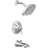 image:imageMoen TS2913EPBN Flara PosiTemp Pressure Balancing EcoPerformance Tub and Shower Trim Kit Valve Required Brushed NickelChrome