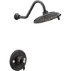 image:imageMoen TS32102EPBL Weymouth PosiTemp Shower Trim Kit Valve Required including 9Inch 2Spray EcoPerformance Rainshower Matte BlackMatte Black