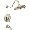 image:imageMoen TS32104EP Weymouth PosiTemp Tub and Shower Trim Kit Valve Required including 9Inch 2Spray EcoPerformance Rainshower ChromePolished Nickel