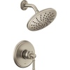 image:imageMoen UT2282EPBL Dartmoor MCORE 2Series 1Handle Shower Trim Kit with 8Inch Rainshower Valve Required Matte BlackBrushed Nickel