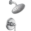 image:imageMoen UT2282EPBL Dartmoor MCORE 2Series 1Handle Shower Trim Kit with 8Inch Rainshower Valve Required Matte BlackChrome