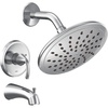 image:imageMoen UT2843EPBN Glyde MCORE 2Series 1Handle Tub and Shower Trim Kit Valve Required Brushed NickelChrome