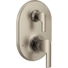 image:imageMoen UTS2611BL Doux MCORE 3Series 2Handle Shower Trim with Integrated Transfer Valve Valve Required Matte BlackBrushed Nickel