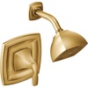 image:imageMoen Voss Brushed Gold PosiTemp Pressure Balancing EcoPerformance Shower Trim Kit Valve Required T2692EPBG