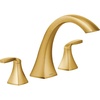 image:imageMoen Voss Chrome TwoHandle Deck Mount Roman Tub Faucet Trim Kit Valve Required T693Gold