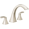 image:imageMoen Voss Chrome TwoHandle Deck Mount Roman Tub Faucet Trim Kit Valve Required T693Polished Nickel