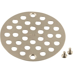 image:imageMoen 102763WR 4Inch ScrewIn Shower Strainer Drain Cover Wrought IronBrushed Nickel