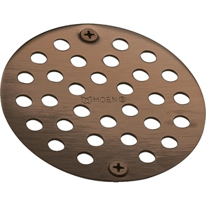 image:imageMoen 102763WR 4Inch ScrewIn Shower Strainer Drain Cover Wrought IronOil Rubbed Bronze