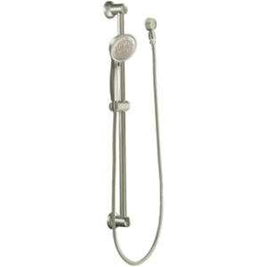 image:imageMoen 3863EPBN Envi EcoPerformance Handheld Shower with 30 Slide Bar Brushed NickelBrushed Nickel