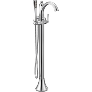 image:imageMoen 655 Wynford OneHandle Freestanding Floor Mount Tub Filler with Handshower Includes Interchangeable Handle ChromeChrome