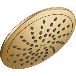 image:imageMoen 8Inch Fixed EcoPerformance Rainshower Showerhead Brushed Nickel 6345EPBNBrushed Gold
