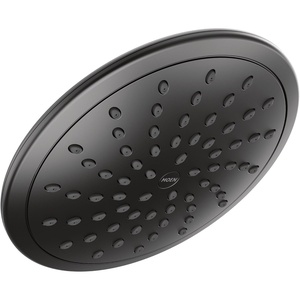 image:imageMoen 8Inch Fixed EcoPerformance Rainshower Showerhead Brushed Nickel 6345EPBNMatte Black
