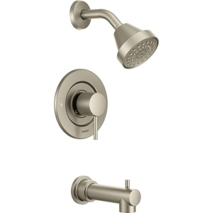 image:imageMoen Align Brushed Gold EcoPerformance Pressure Balancing Modern Tub and Shower Trim Kit with Showerhead Lever Handle and Tub Spout Valve Required T2193EPBGBrushed Nickel