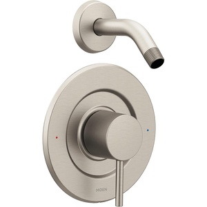 image:imageMoen Align Chrome PosiTemp Pressure Balancing Modern Shower Trim Kit without Showerhead Valve Required T2192NHBrushed Nickel