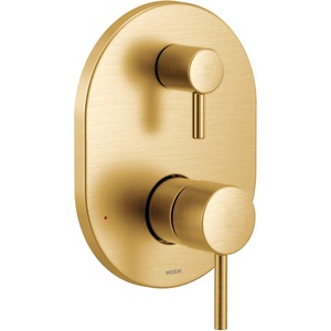 image:imageMoen Align MCORE 3Series 2Handle Shower Faucet Trim Kit Valve Required Tub and Shower Trim with Lever Handles Brushed Nickel UT3290BNBrushed Gold