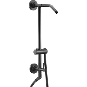 image:imageMoen Annex Brushed Nickel Shower Slidebar and Shower Hose System Trim Valve Required TS3661NHBNMatte Black