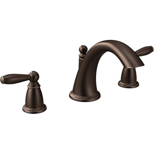 image:imageMoen Brantford Chrome 2Handle Deck Mount Roman Tub Faucet Trim Kit Valve Required T4943Oil Rubbed Bronze