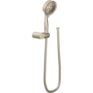 image:imageMoen Brushed Nickel Four Function EcoPerformance Handheld Shower with Wall Bracket and 69Inch Hose 3636EPBNBrushed Nickel