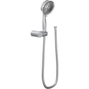 image:imageMoen Brushed Nickel Four Function EcoPerformance Handheld Shower with Wall Bracket and 69Inch Hose 3636EPBNChrome